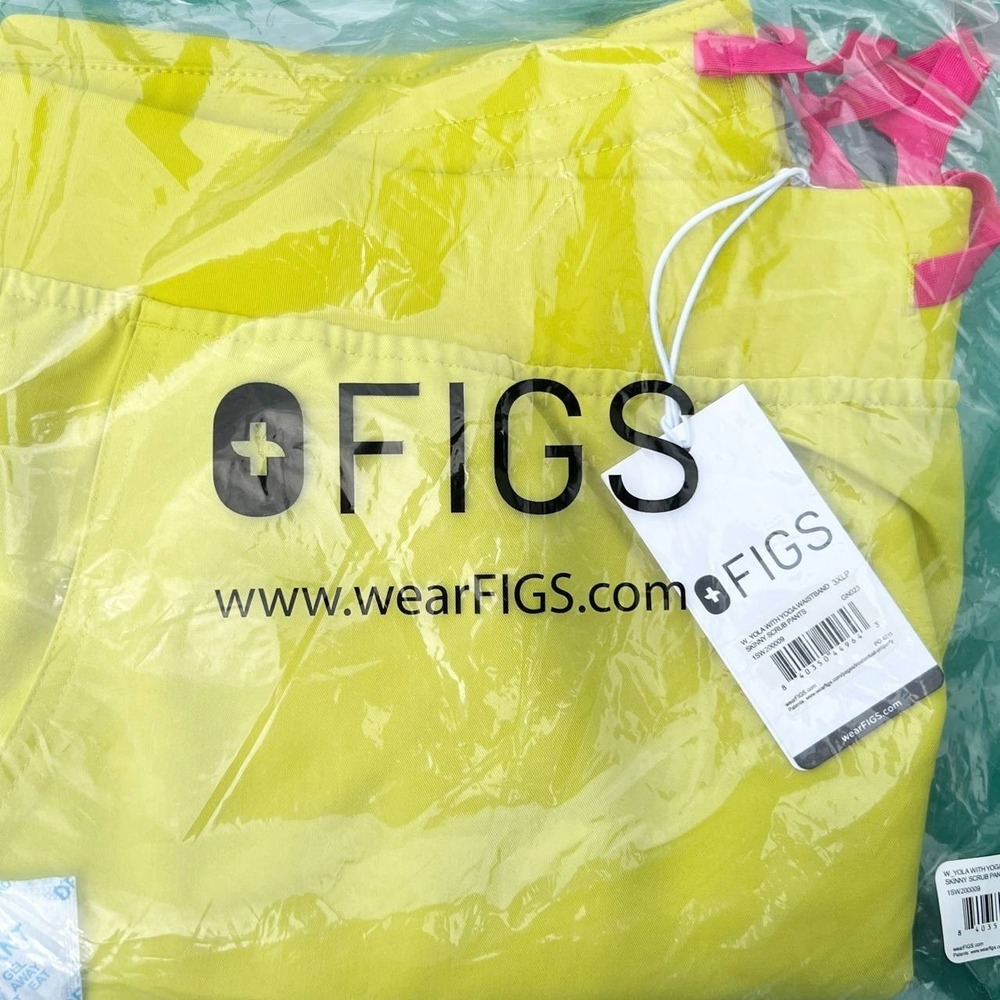 FIGS Yola With Yoga Waistband Skinny‎ Scrub Pants NWT - Neon 3XLP